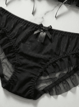 Ensemble soutien-gorge et culotte en dentelle noir - Image 3